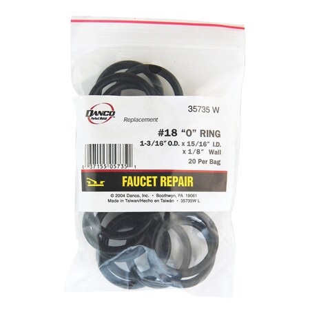 Danco Danco 1-3/16 in. D X 0.94 in. D Rubber O-Ring 20 pk 35735W
